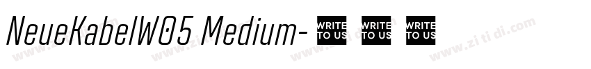 NeueKabelW05 Medium字体转换